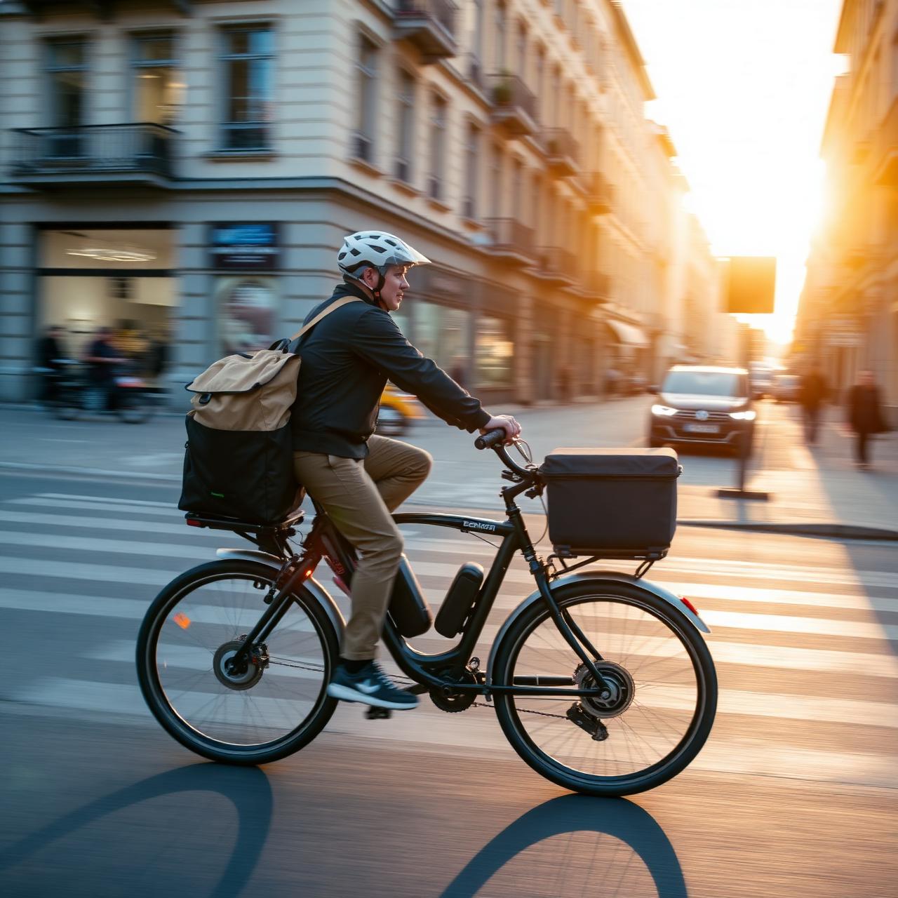 MyDelivro courier delivering in a German city